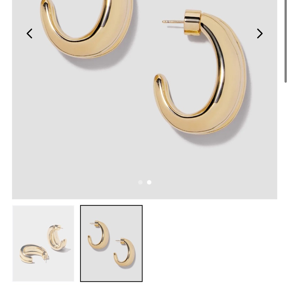 Jennifer Fisher Gold Hoop Earrings - Picture 2 of 8